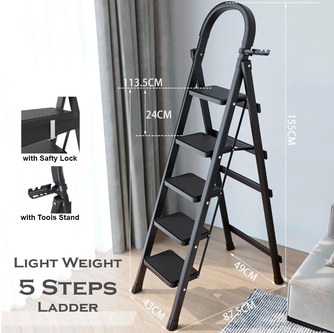 Hardware :: Folding 5 Steps Ladder (Light Weight) - officez.com.my